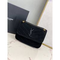 YSL爆款女士包包 聖羅蘭經典款MONOGRAM翻蓋麂皮手袋 YSL肩背斜挎包 533037  jjh1072