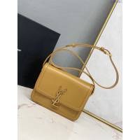 YSL爆款女士包包 聖羅蘭經典款MONOGRAM金屬旋扣小號郵差包 YSL肩背斜挎包 634306  jjh1082