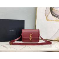 YSL爆款女士包包 聖羅蘭經典款MONOGRAM金屬旋扣小號郵差包 YSL肩背斜挎包 634306  jjh1084