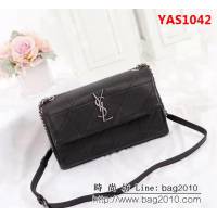 YSL聖羅蘭 2018新款 南非牛皮 全銅鏈條單肩斜挎包 26807-1 YAS1042