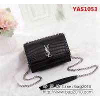YSL聖羅蘭 頂級原版 最新迷你款 鱷魚紋鏈條小包 452157E YAS1053