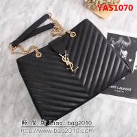 YSL聖羅蘭 經典款 互扣式金屬YSL標誌 原版南非皮肩背包 F26587 YAS1070
