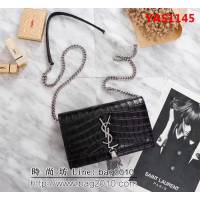 YSL聖羅蘭 爆款 鱷魚紋Saint Laurent 黑色鏈條包 26817-1 YAS1145