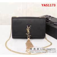 YSL聖羅蘭 經典款 原版南非牛皮 原版五金 鏈條斜挎包 311227 YAS1173