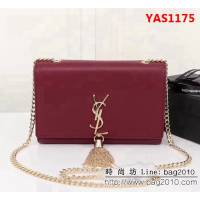 YSL聖羅蘭 經典款 原版南非牛皮 原版五金 鏈條斜挎包 311227 YAS1175