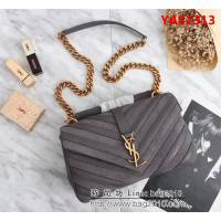 YSL聖羅蘭 王子文同款 經典sunset刺繡條紋鏈條包 26608 YAS1313