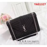 YSL聖羅蘭 爆款 魚子醬紋牛皮鏈條單肩斜挎包 26808 YAS1327
