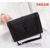YSL聖羅蘭 爆款 魚子醬紋牛皮鏈條單肩斜挎包 26808 YAS1328