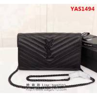 YSL聖羅蘭 爆款 魚子醬牛皮鏈條小包 可當手包用 26801 YAS1494