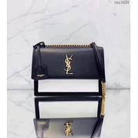 YSL女包 442906 最新黑白配色 原單牛皮鏈條包 聖羅蘭女挎包  yas1658