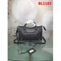 BALENCIAG巴黎世家 歐洲水貨 Balenciaga city mini 小金釘 限量 原廠爆裂紋羊皮黑色 手提肩背包  BL1185