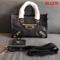 BALENCIAG巴黎世家 機車包 BALENCIAGA 原版山羊皮包邊五金 手提肩背斜挎包  BL1270