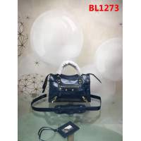 BALENCIAG巴黎世家 義大利進口原版油蠟頭層牛皮 香皮小銀釘 手提肩背斜挎包  BL1273