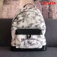 BALENCIAG巴黎世家 Le Dix Money 大理石帆布配牛皮 雙肩包 大號  BL1459