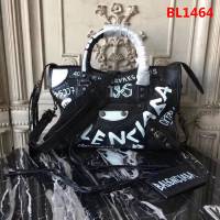 BALENCIAG巴黎世家 Graffiti Classic City30cm機車包 義大利爆裂紋羊皮 手繪彩色塗鴉 手提肩背斜挎包  BL1464