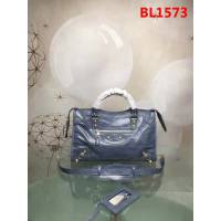 BALENCIAG巴黎世家 義大利進口 原版油蠟頭層牛皮 香皮小銀釘 時尚百搭 手提肩背斜挎包  BL1573