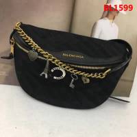 BALENCIAG巴黎世家 火爆 帆布拼牛皮 可做胸包 斜挎 單肩包  BL1599