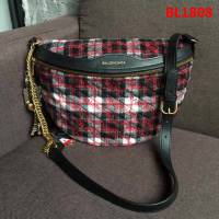 BALENCIAG巴黎世家 半月腰包 進口絨布 滿飾Balenciaga標識提花  BL1808