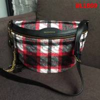 BALENCIAG巴黎世家 半月腰包 進口絨布 滿飾Balenciaga標識提花  BL1809