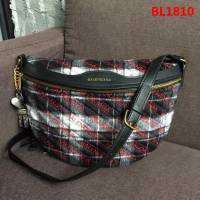 BALENCIAG巴黎世家 半月腰包 進口絨布 滿飾Balenciaga標識提花  BL1810