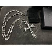 chrome hearts銀飾 克羅心大十字架吊墜 克羅心銀飾品 925銀首飾項鏈  gjc1856