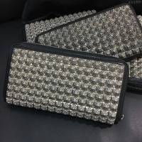 chrome hearts包 克羅心全釘錢包 S925純銀 編織小牛皮 克羅心長款拉鏈錢包  gjc1955