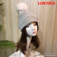 CHANEL香奈兒 高端款 五角星香奈兒水鑽搭配狐狸毛球 毛線針織帽 LLWJ5815