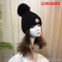 MONCIER蒙口 經典跑量款 毛線搭配狐狸毛球針織帽 LLWJ6203