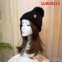 CHANEL香奈兒 日系卷邊款 毛線狐狸毛球針織帽 LLWJ6211