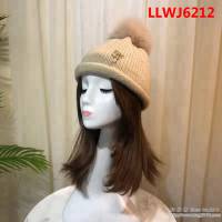 CHANEL香奈兒 日系卷邊款 毛線狐狸毛球針織帽 LLWJ6212