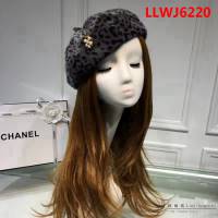 CHANEL香奈兒 火爆百搭跑量款 水貂絨豹紋八角帽 LLWJ6220