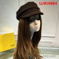 FENDI芬迪 秋冬新款 時尚百搭羊毛軍帽 LLWJ6864