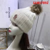 MONCIER蒙口 專櫃新品 原版高端狐狸毛球羊毛+兔絨 時尚百搭針織帽 LLWJ7892