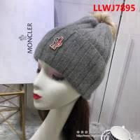 MONCIER蒙口 專櫃新品 原版高端狐狸毛球羊毛+兔絨 時尚百搭針織帽 LLWJ7895