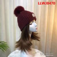 MONCIER蒙口 毛線配狐狸毛球 經典針織羊毛帽 LLWJ8470