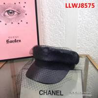 DIOR迪奧 網路爆款 時尚百搭網紗皮質軍帽 LLWJ8575