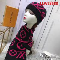 路易威登LV 官網同步 套裝系列 休閒百搭新款圍巾加帽子 LLWJ8588