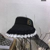 LOEWE女士帽子 羅意威蕾絲花邊空頂帽 Loewe草帽太陽帽  mm1000