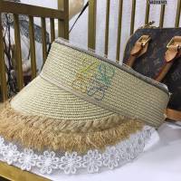 LOEWE女士帽子 羅意威蕾絲花邊空頂帽 Loewe草帽太陽帽  mm1001