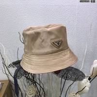 Prada男女同款帽子 普拉達經典暗黑錦綸漁夫帽遮陽帽  mm1065