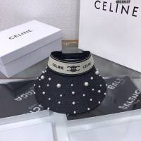 CELINE女士帽子 賽琳珍珠草帽空頂帽遮陽帽  mm1105
