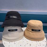 Prada男女同款帽子 普拉達韓版小帽沿漁夫帽遮陽帽  mm1274