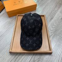 LV新品男士帽子 路易威登經典黑白印花棒球帽鴨舌帽  mm1335