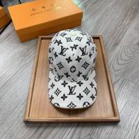 LV新品男士帽子 路易威登經典黑白印花棒球帽鴨舌帽  mm1336