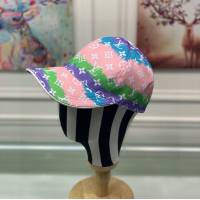 LV男女同款帽子 路易威登彩色漸變印花鴨舌帽棒球帽  mm1369