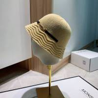 CELINE女士帽子 賽琳麻花辮帽檐漁夫帽草帽  mm1385