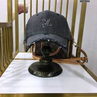 LV男女同款帽子 路易威登重工刺繡棒球帽鴨舌帽  mm1396