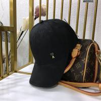 LV男女同款帽子 路易威登絲綿愛心經典印花鴨舌帽棒球帽  mm1397