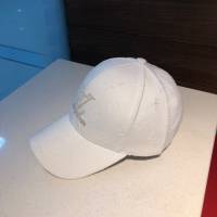 LV新品女士帽子 路易威登珍珠做舊棒球帽鴨舌帽  mm1493