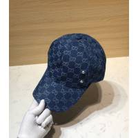 Gucci新品女士帽子 古馳做舊牛仔珍珠鴨舌帽棒球帽  mm1592